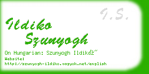 ildiko szunyogh business card